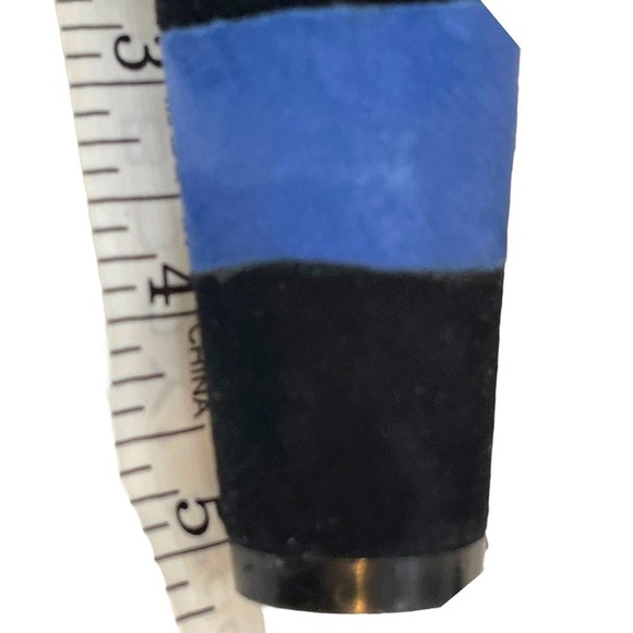 BCBG Black Blue Paris Cherry 2x Suede Platform Heels Size 6.5 - Picture 6 of 10